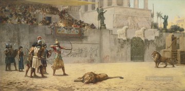 El desvío de un rey asirio Frederick Arthur Bridgman Frederick Arthur Bridgman Arab Pinturas al óleo